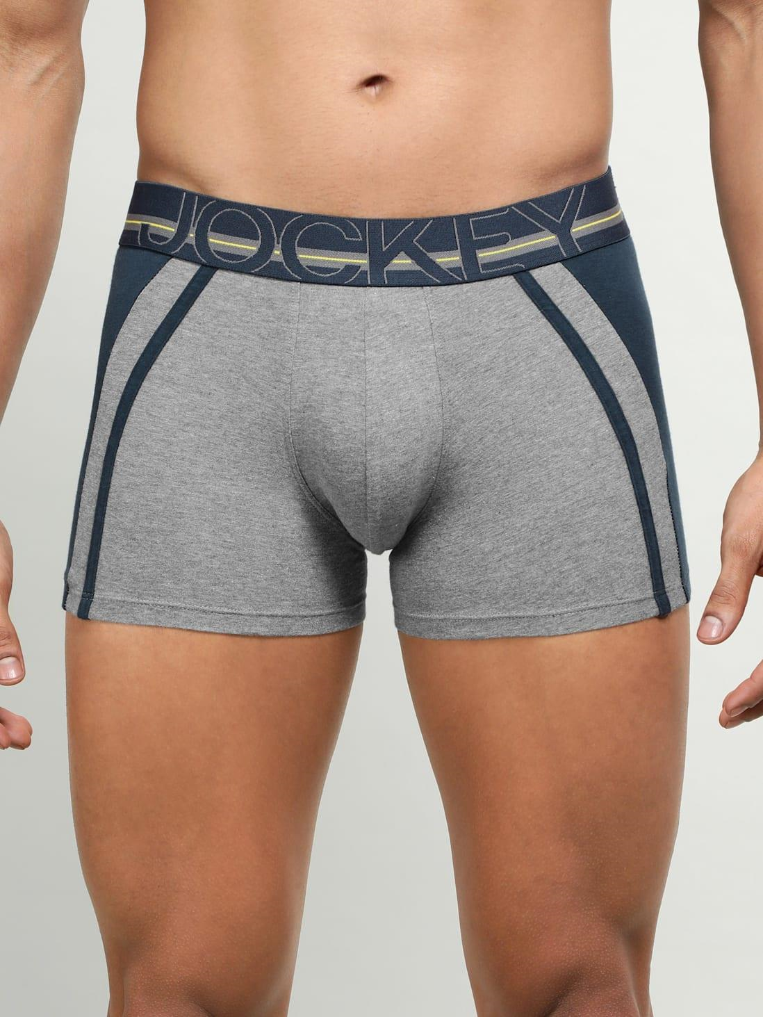 Jockey US21 Men's Super Combed Cotton Elastane Stretch Solid Trunk with Ultrasoft Waistband