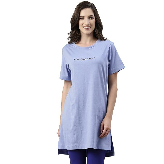 ENAMORE LADIES T-SHIRT MID-THIGH LENGTH R-NECK