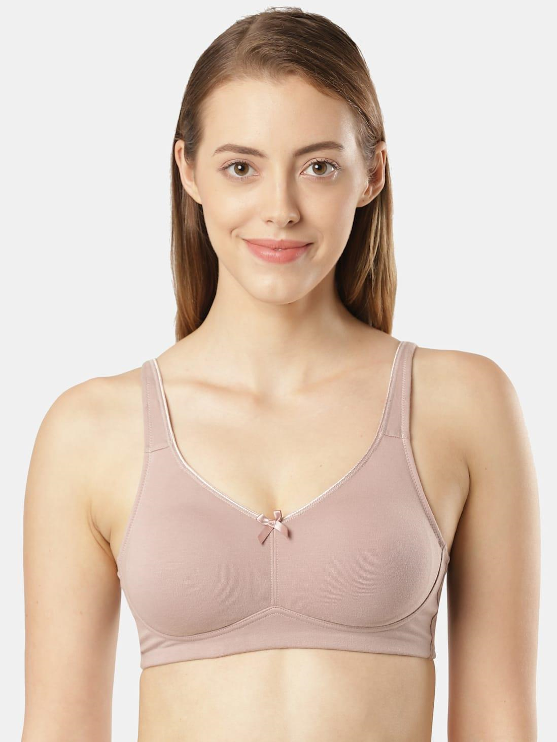 Jockey  Women's Everyday Bra | Wirefree | Non Padded | Full Coverage | Concealed Shaper Panel | Super Combed Cotton Elastane Fabric