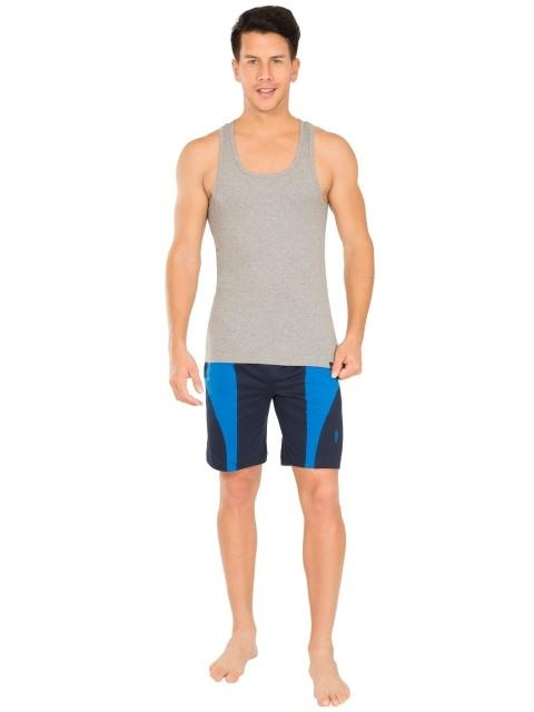 Jockey Men's Super Combed Cotton Rib Slim Fit Racer Back Styling Round Neck Gym Vest