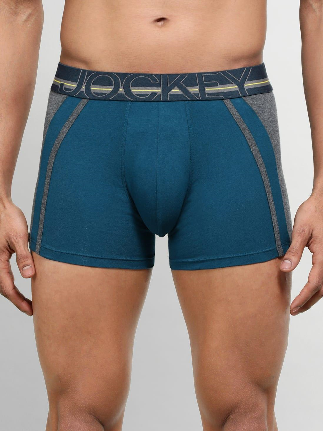 Jockey US21 Men's Super Combed Cotton Elastane Stretch Solid Trunk with Ultrasoft Waistband