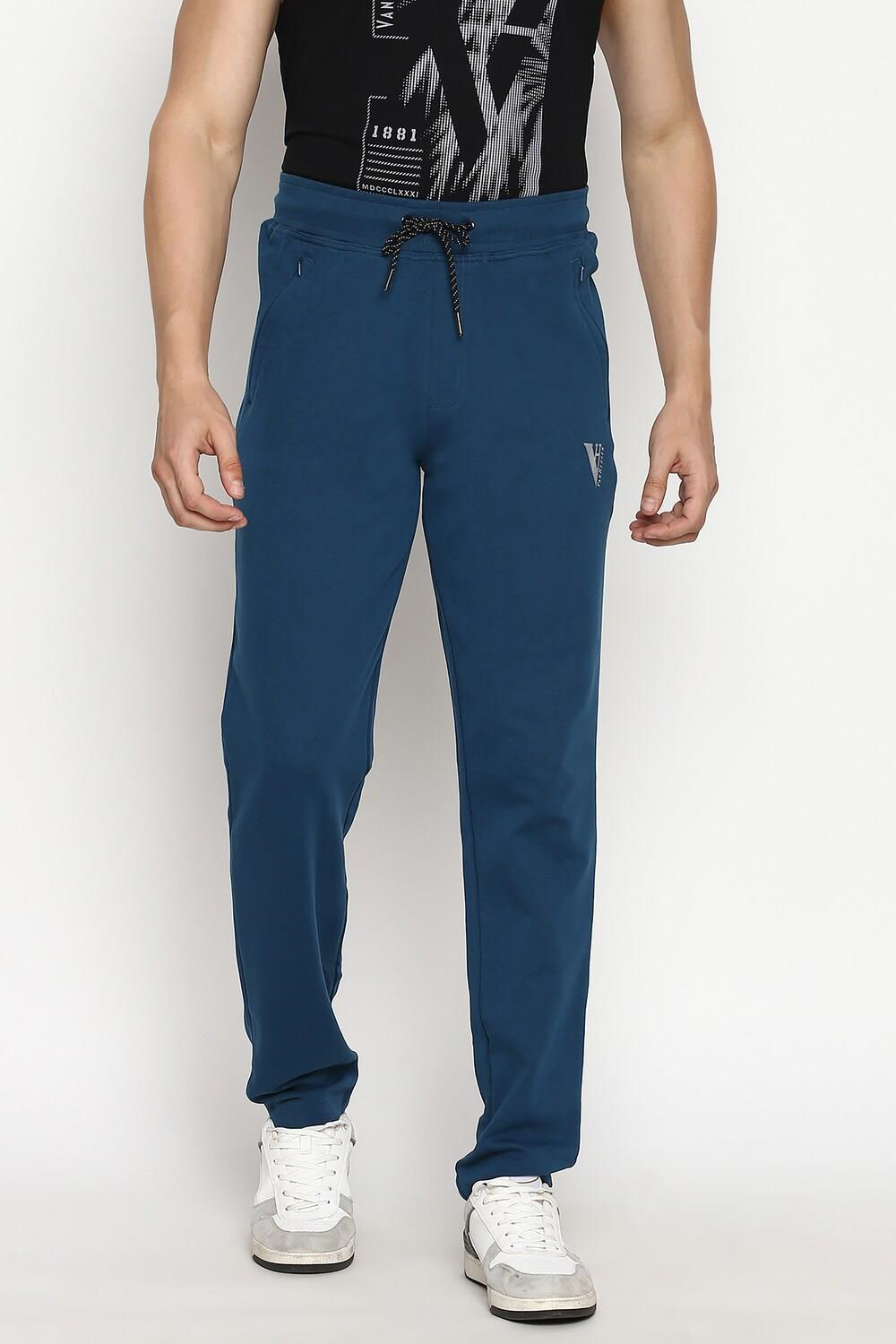 Van Heusen Men's Regular Fit Mid Rise Athleisure Smart Tech Trackpants - Easy Stain Release, Anti Stat, Ultra Soft
