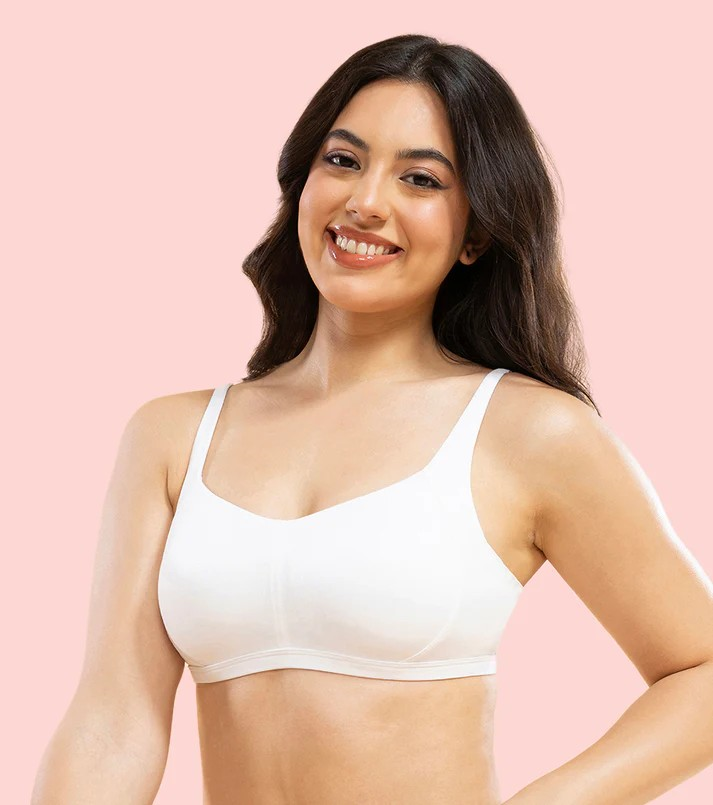 Enamor Women's Everyday Cotton Minimizer Bra - Non-Wired, Padded, Full Coverage, Intellifresh and Antimicrobial