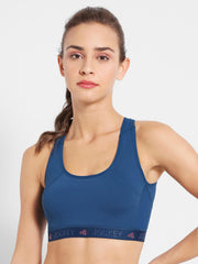 Jockey Women's Sports Bra | Wirefree | Padded | Full Coverage with Racer Back Styling | Tactel Nylon Elastane Stretch Fabric