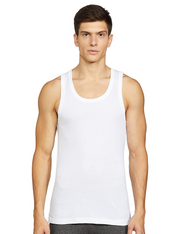 Van Heusen Men Sport Ultra Soft Regular Fit Vest - Combed Cotton - Pack of 2 - Wider Straps, Solid