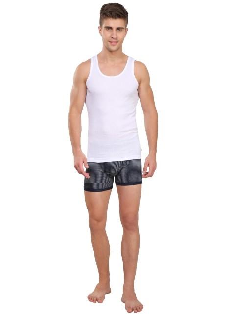 Jockey Men's Super Combed Cotton Rib Round Neck Sleeveless Vest with Stay Fresh Properties