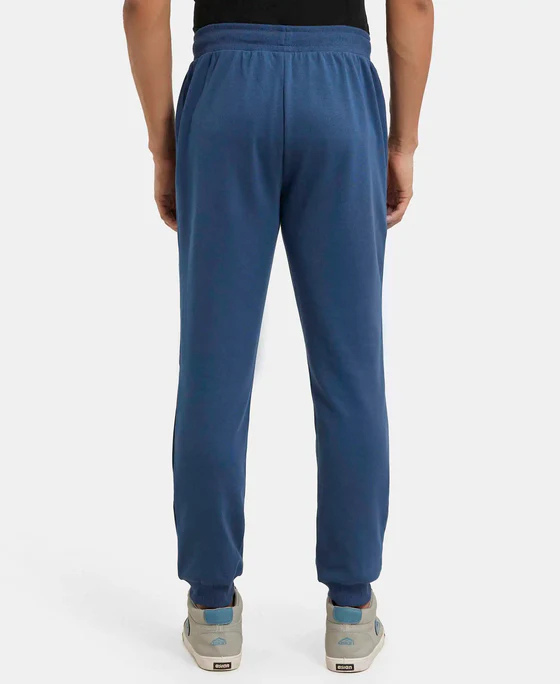 Jockey Men's Super Combed Cotton Rich Slim Fit Mid Rise Joggers with Zipper Pockets