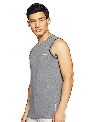 Van Heusen Athleisure Men's Polyester Regular Fit Van Heusen Active Sports Swift Dry Vest - Odour Shield, Lightweight