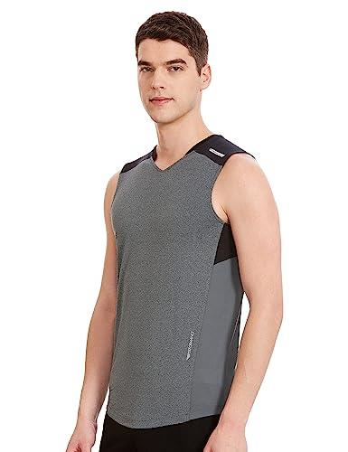 Van Heusen Men Engineered Vest - Polyester Spandex - Swift Dry, High Stretch, Mesh Ventilated