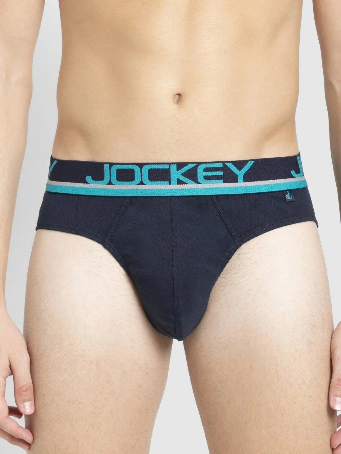 Jockey FP02 Men's Super Combed Cotton Rib Solid Brief with Ultrasoft Waistband