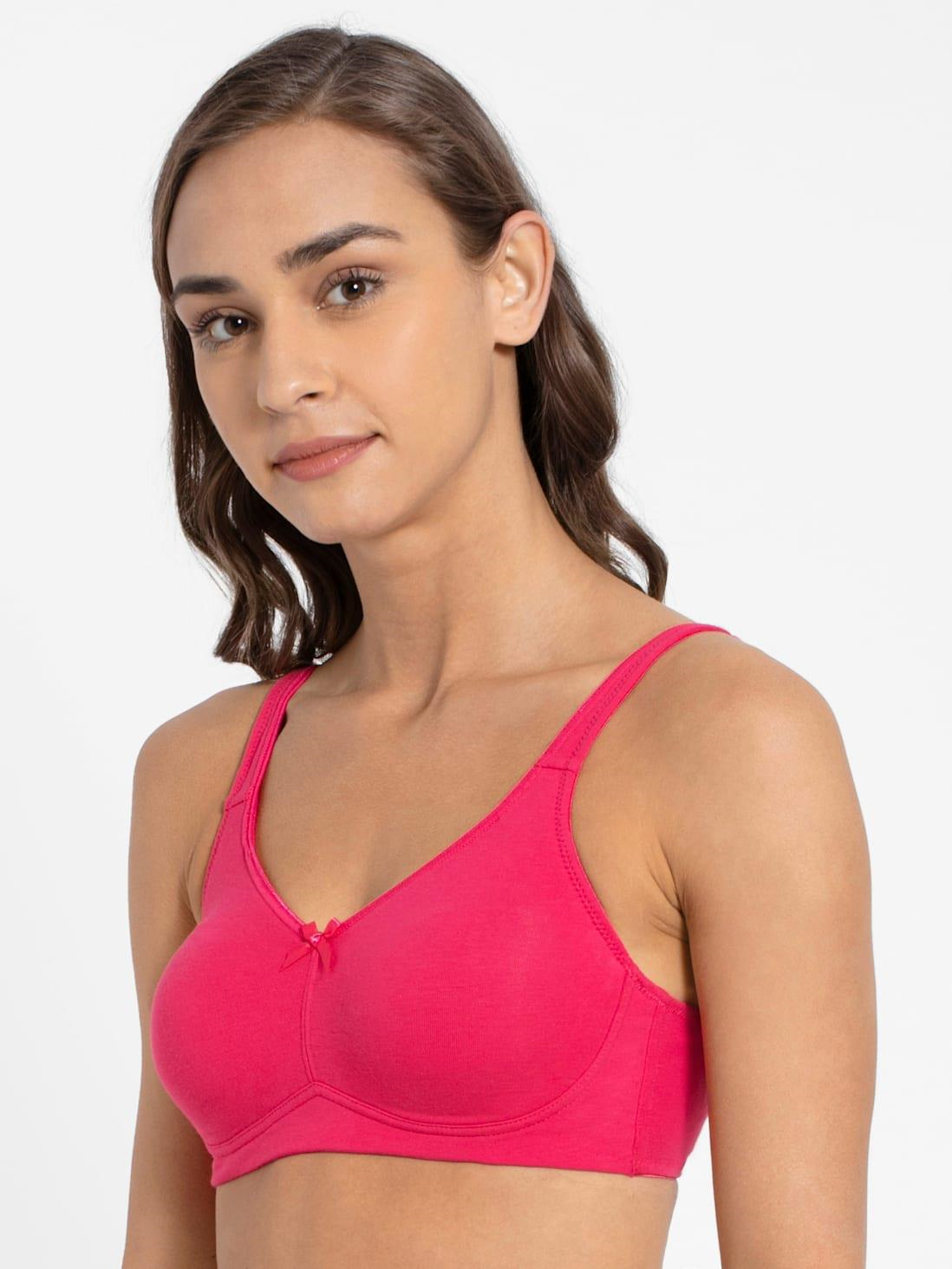 Jockey  Women's Everyday Bra | Wirefree | Non Padded | Full Coverage | Concealed Shaper Panel | Super Combed Cotton Elastane Fabric