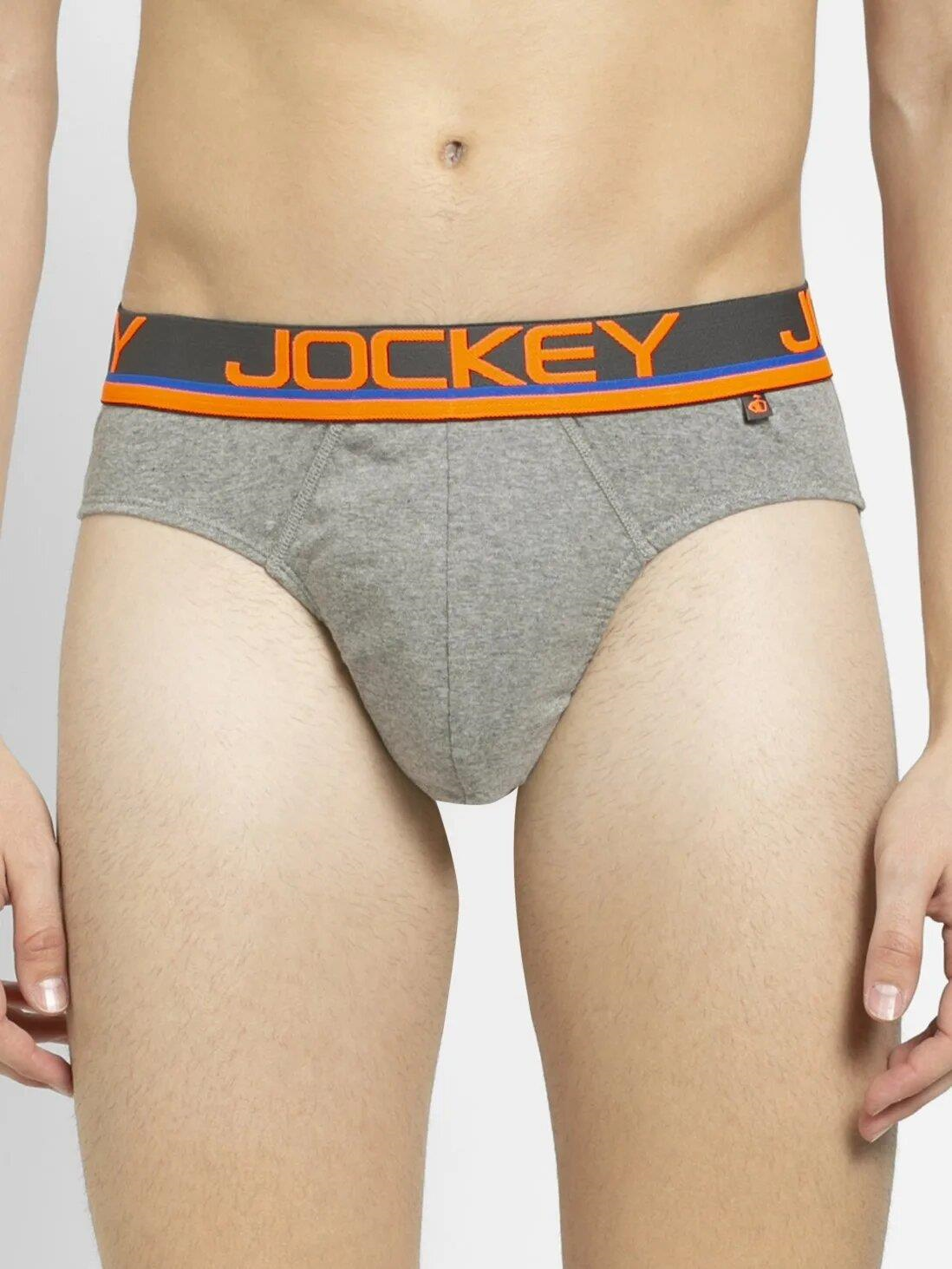 Jockey FP02 Men's Super Combed Cotton Rib Solid Brief with Ultrasoft Waistband