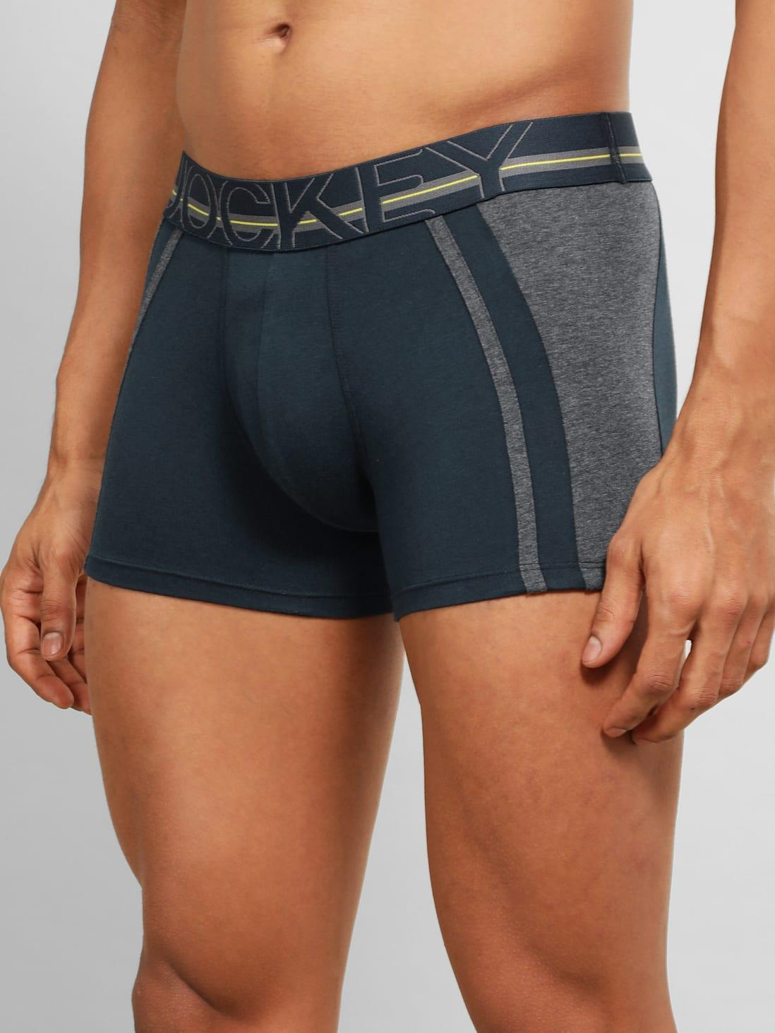 Jockey US21 Men's Super Combed Cotton Elastane Stretch Solid Trunk with Ultrasoft Waistband