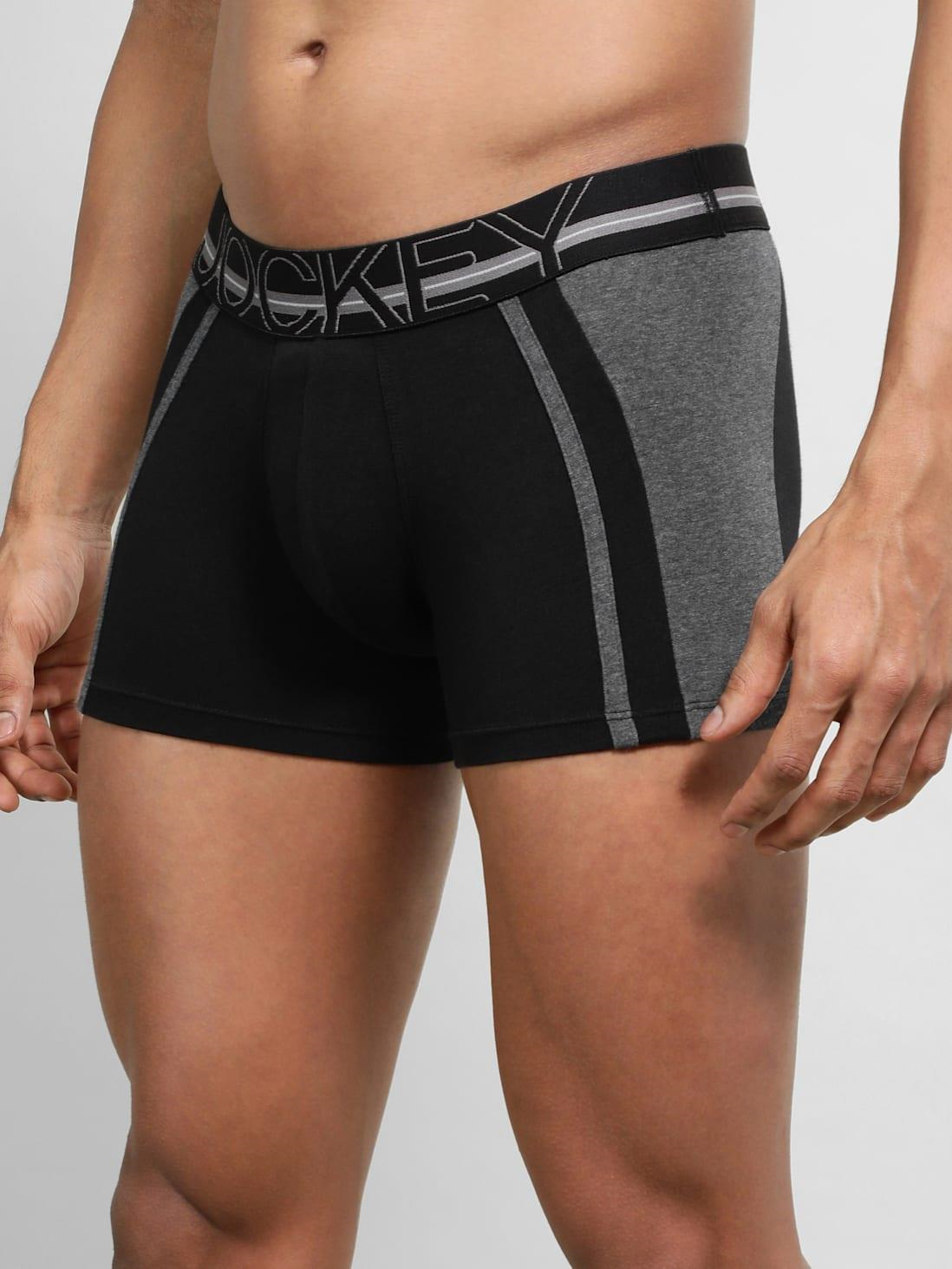 Jockey US21 Men's Super Combed Cotton Elastane Stretch Solid Trunk with Ultrasoft Waistband