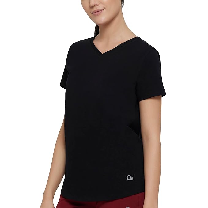 AMANTE LADIES T-SHIRT V-NECK SHORT SLEEVEE TEE