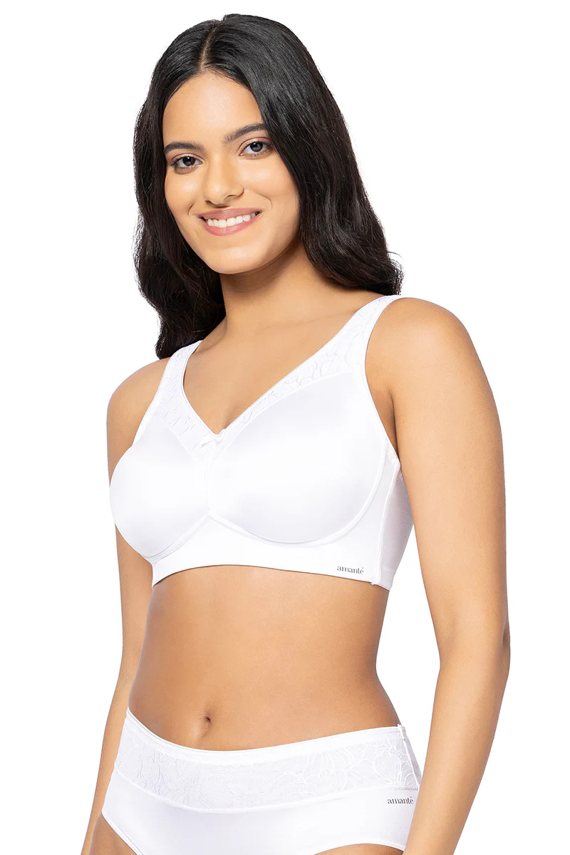 AMANTE NON PADDED NON WIRED BRA FULL COVERAGE SEAMLESS BRA