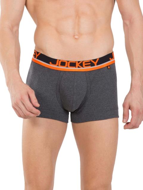 Jockey FP03 Men's Super Combed Cotton Rib Solid Trunk with Ultrasoft Waistband