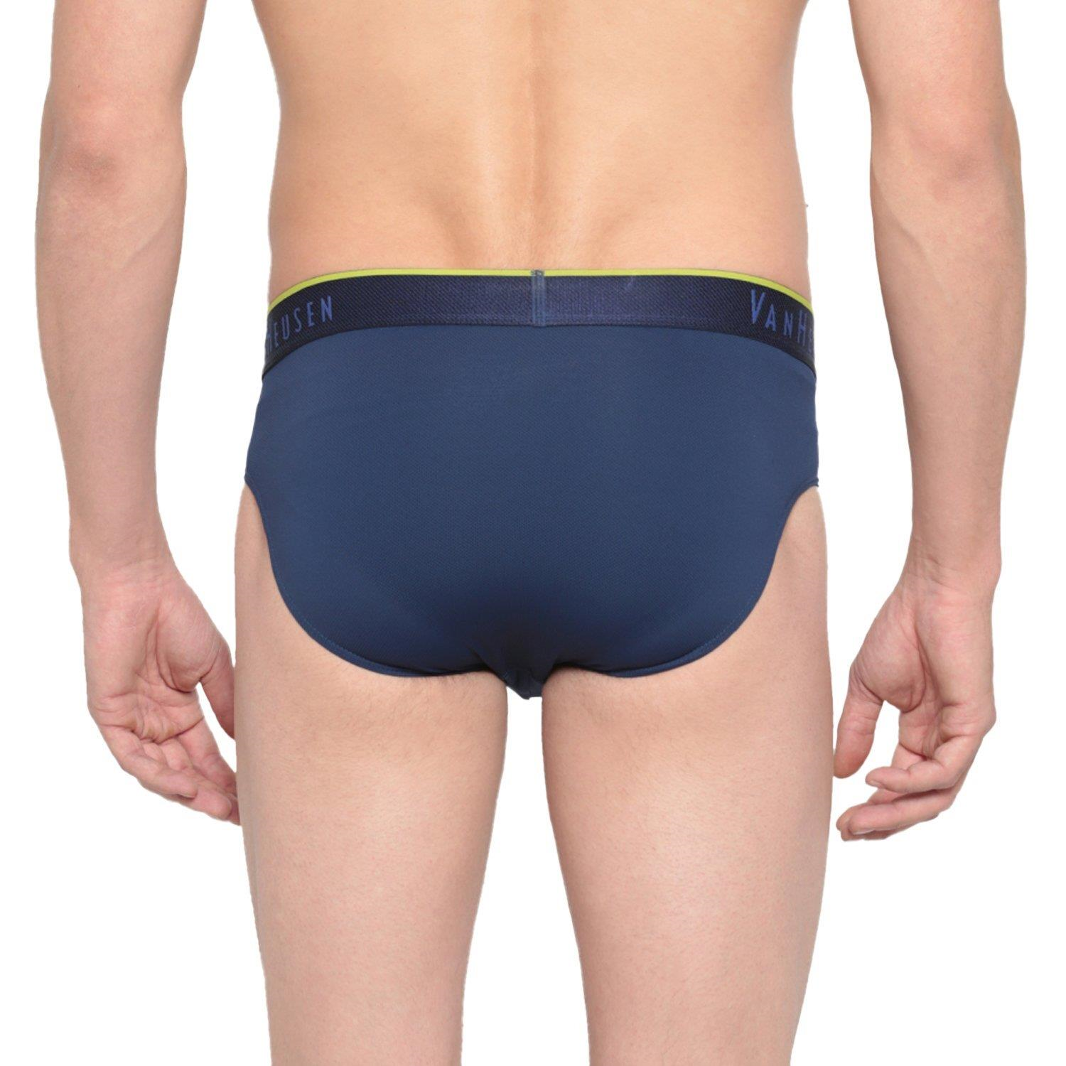 Van Heusen Men Briefs - Nylon Spandex - Swift Dry, Elasticized Waistband, Label Free