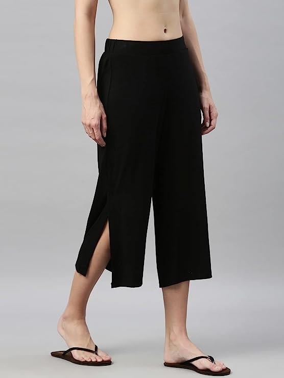 ENAMORE LADIES CAPRI VISCOSE STRETCH JERSEY ZIPPER POCKET CAPRI