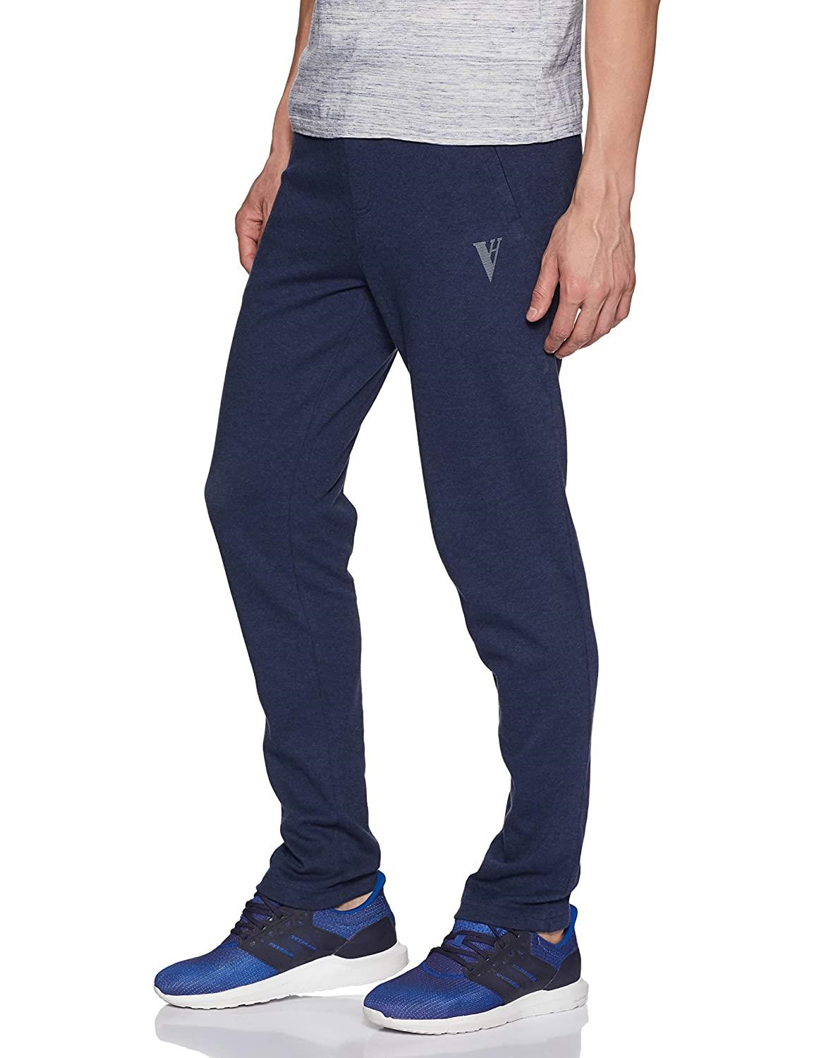 Van Heusen Men's Regular Fit Mid Rise Athleisure Smart Tech Trackpants - Easy Stain Release, Anti Stat, Ultra Soft