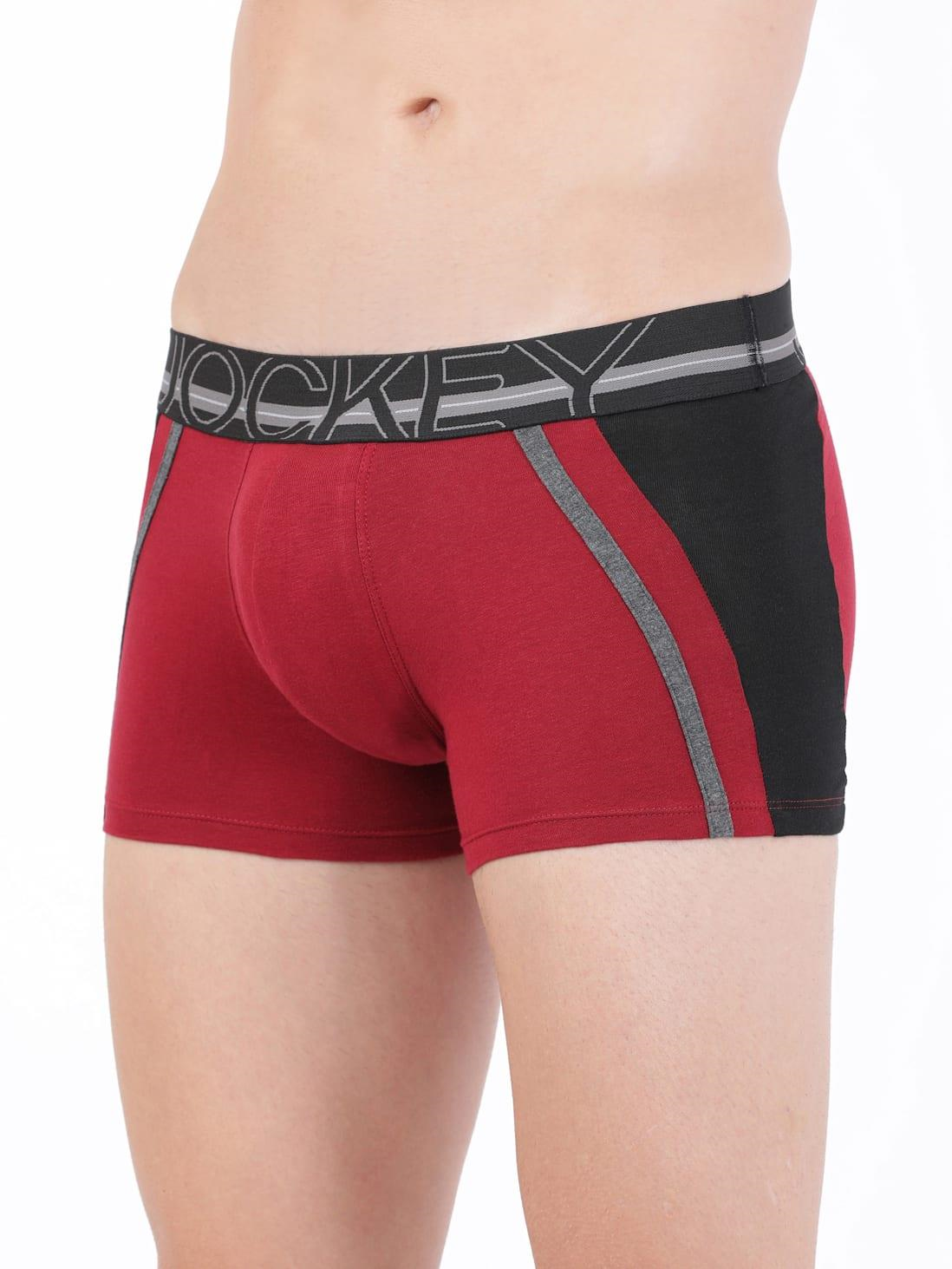 Jockey US21 Men's Super Combed Cotton Elastane Stretch Solid Trunk with Ultrasoft Waistband