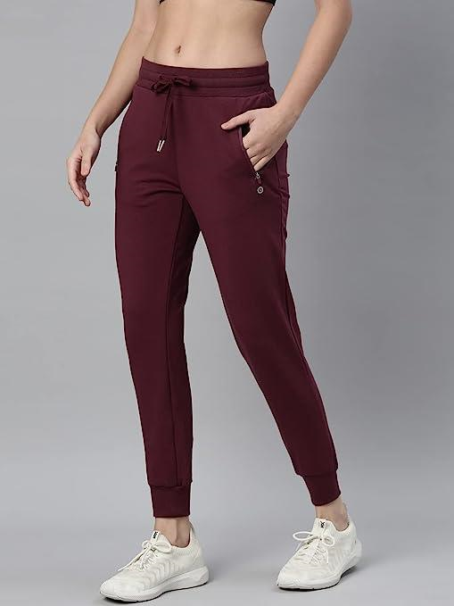 Enamor Mid Rise 7/8th length Drawstring Closure Cotton Terry Jogger For Women - Slim Fit, Super Soft, Antimicrobial
