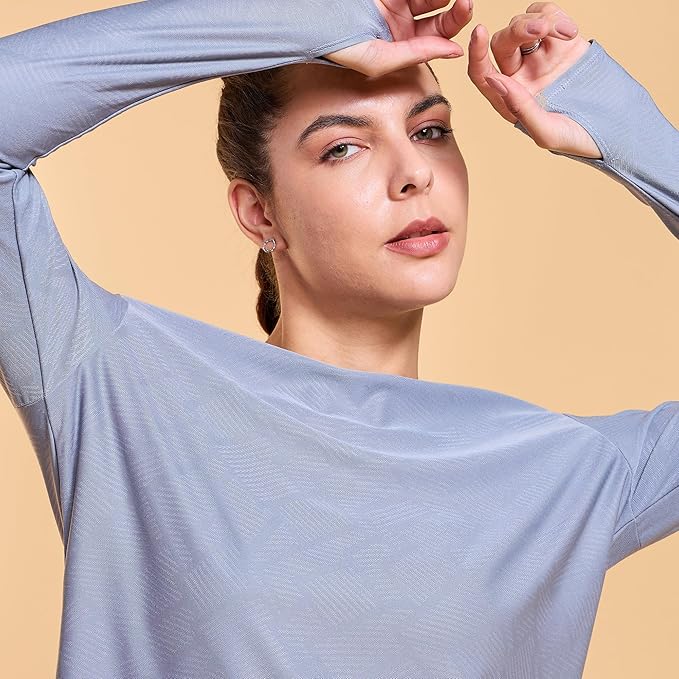 ENAMORE WOMEN T-SHIRT THUMBHOLE SLEEVES