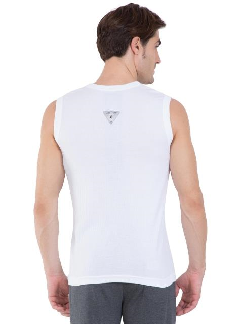 Jockey Men's Super Combed Cotton Rib Solid Slim Fit Round Neck Muscle Vest