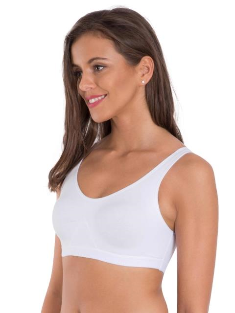 Jockey  Women Super Combed Cotton Elastane Active Bra | Wirefree | Non Padded | Full Coverage Slip-On with Wider Straps