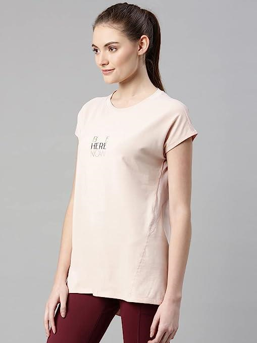 ENAMORE LADIES T-SHIRT R-NECK  DRY FIT COTTON SPANDEX WITH ANTIMICROBIAL FINISH ACTIVE STAY FRESH WORKOUT  T-SHIRT