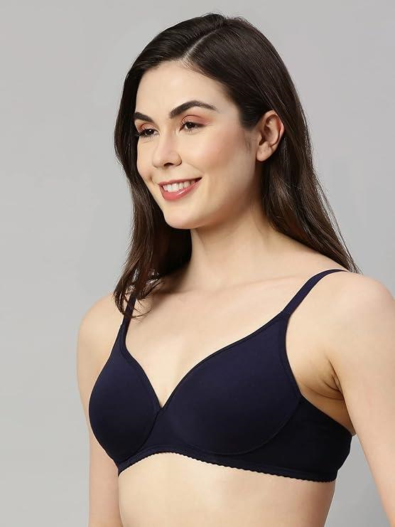 Enamor  Perfect Coverage Cotton Plus Size T-Shirt Bra for Women- Padded and Wirefree