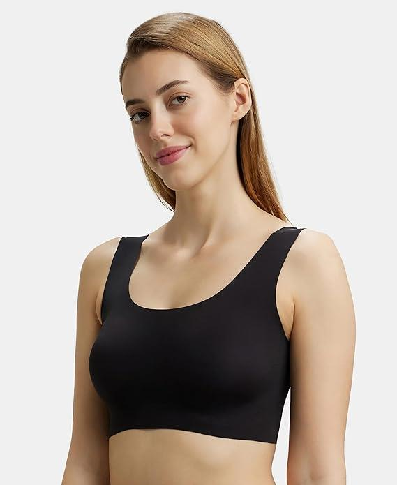 Jockey  Women's Lounge Bra | Wirefree | Padded | Full Coverage | 360 Degree Stretch and Removable Pads | Microfiber Nylon Fabric