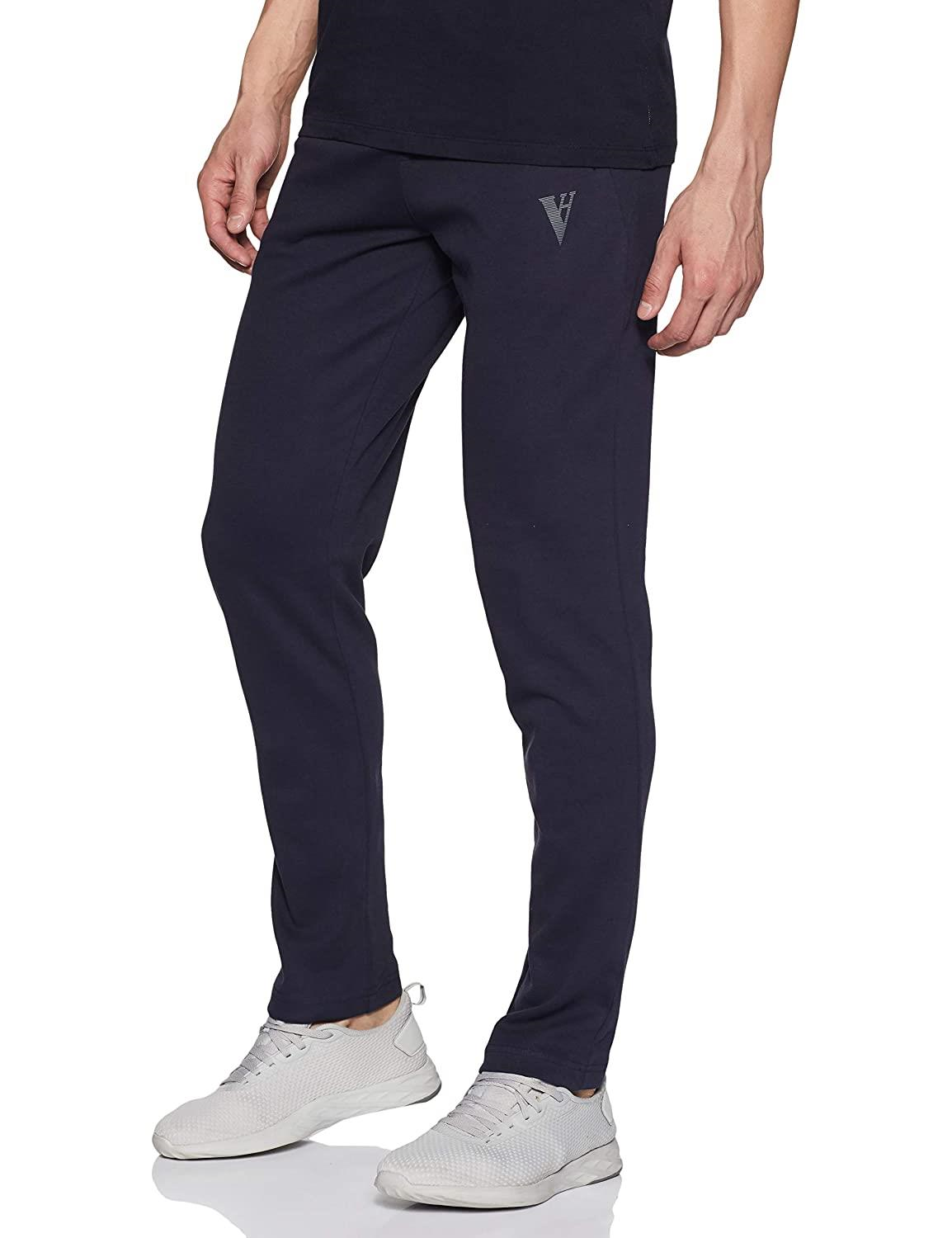 Van Heusen Men's Regular Fit Mid Rise Athleisure Smart Tech Trackpants - Easy Stain Release, Anti Stat, Ultra Soft