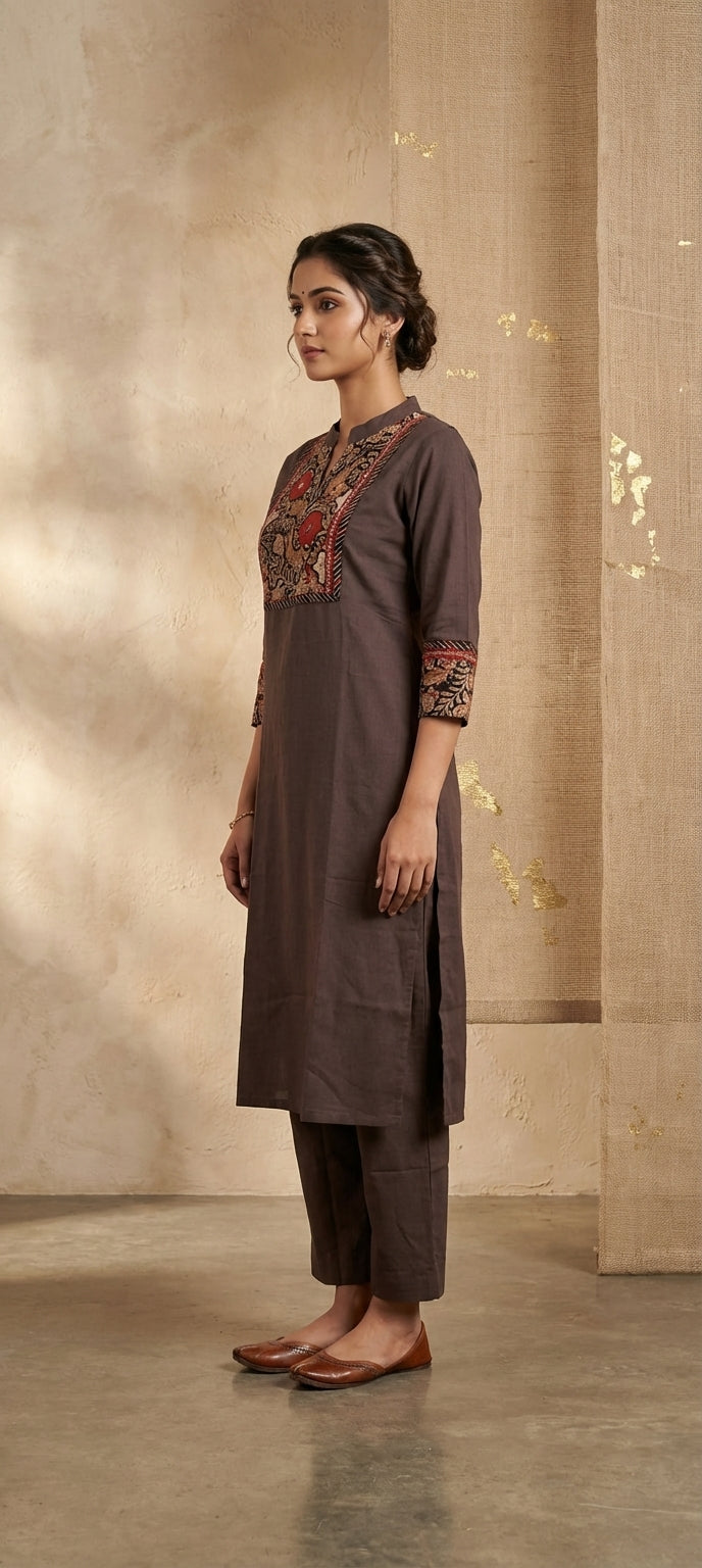 Classic Ethnic Embroidered Kurti Pant Set for Women
