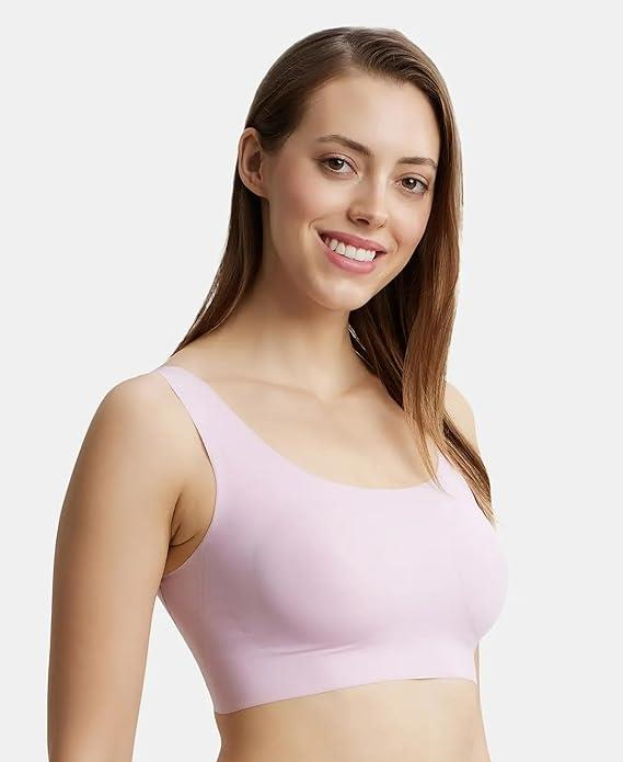Jockey  Women's Lounge Bra | Wirefree | Padded | Full Coverage | 360 Degree Stretch and Removable Pads | Microfiber Nylon Fabric