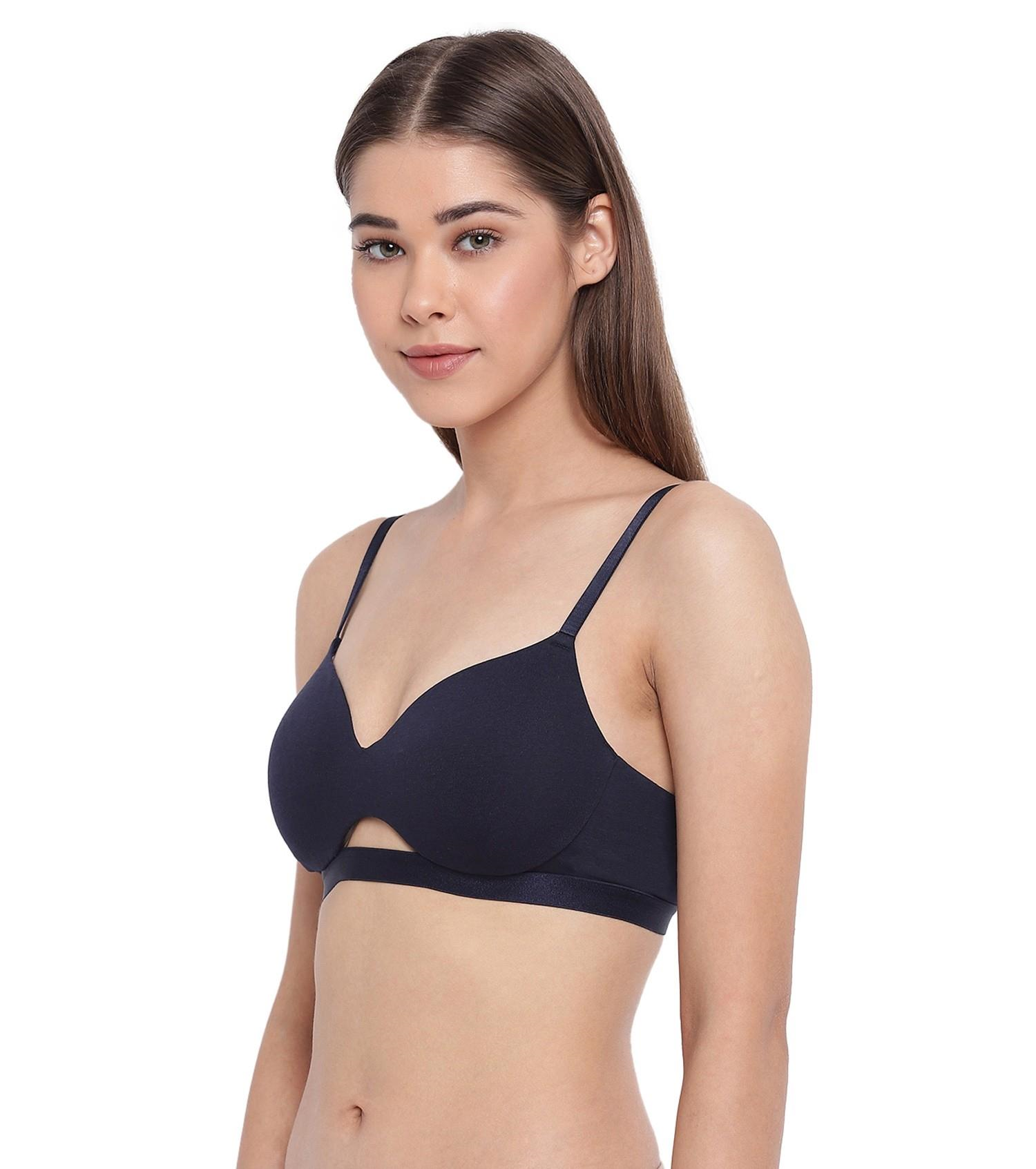 Enamor Innovations Cloudsoft, Invisi Neckline Women's Cotton Everyday T-Shirt Bra - Padded, Wirefree, Medium Coverage