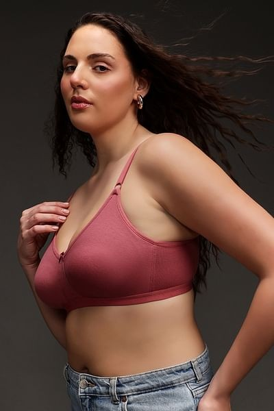 Clovia Cotton Spandex Solid Non-Padded Full Cup Wire Free T-Shirt Bra