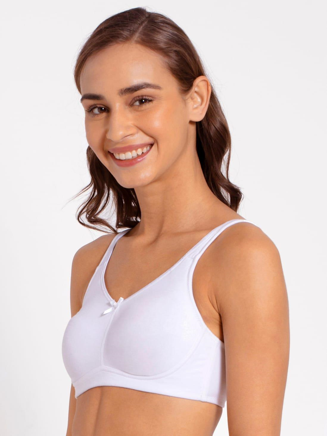 Jockey  Women's Everyday Bra | Wirefree | Non Padded | Full Coverage | Concealed Shaper Panel | Super Combed Cotton Elastane Fabric