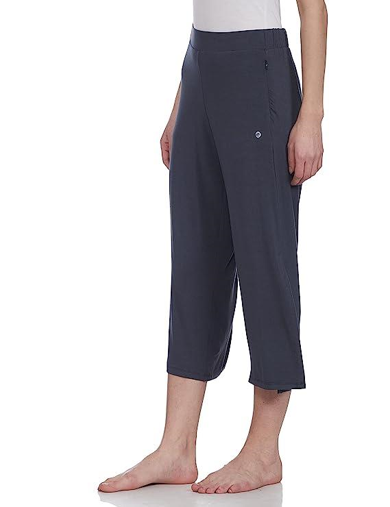 ENAMORE LADIES CAPRI VISCOSE STRETCH JERSEY ZIPPER POCKET CAPRI