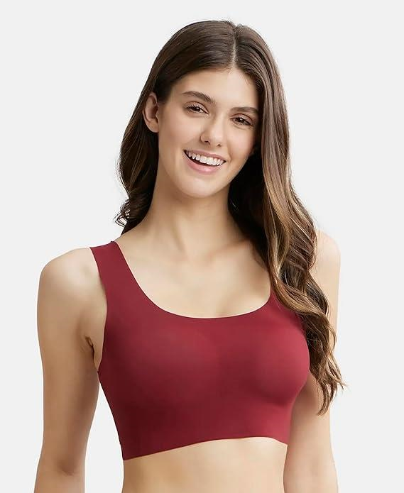 Jockey  Women's Lounge Bra | Wirefree | Padded | Full Coverage | 360 Degree Stretch and Removable Pads | Microfiber Nylon Fabric