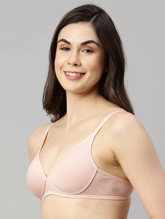 Enamor  Perfect Coverage Cotton Plus Size T-Shirt Bra for Women- Padded and Wirefree