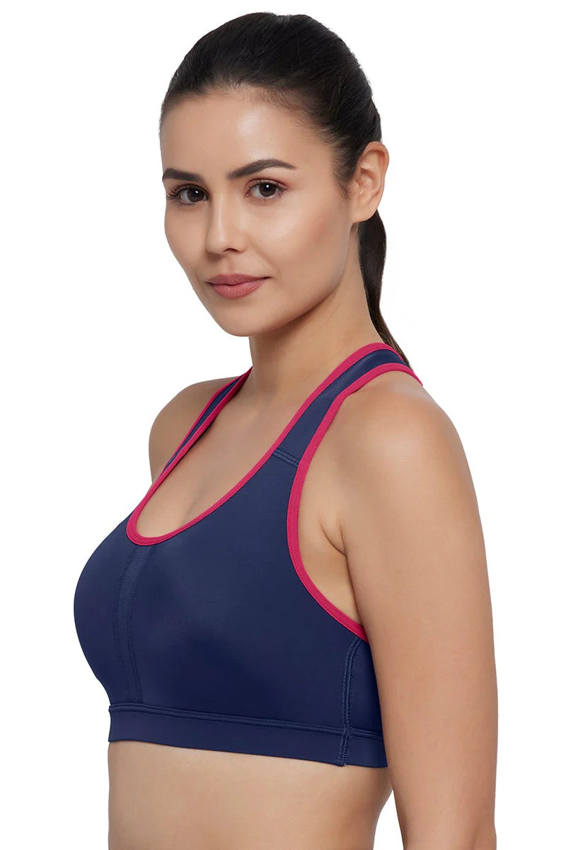 Amante Solid Padded Non-Wired Full Coverage Medium Impact Sports Bra