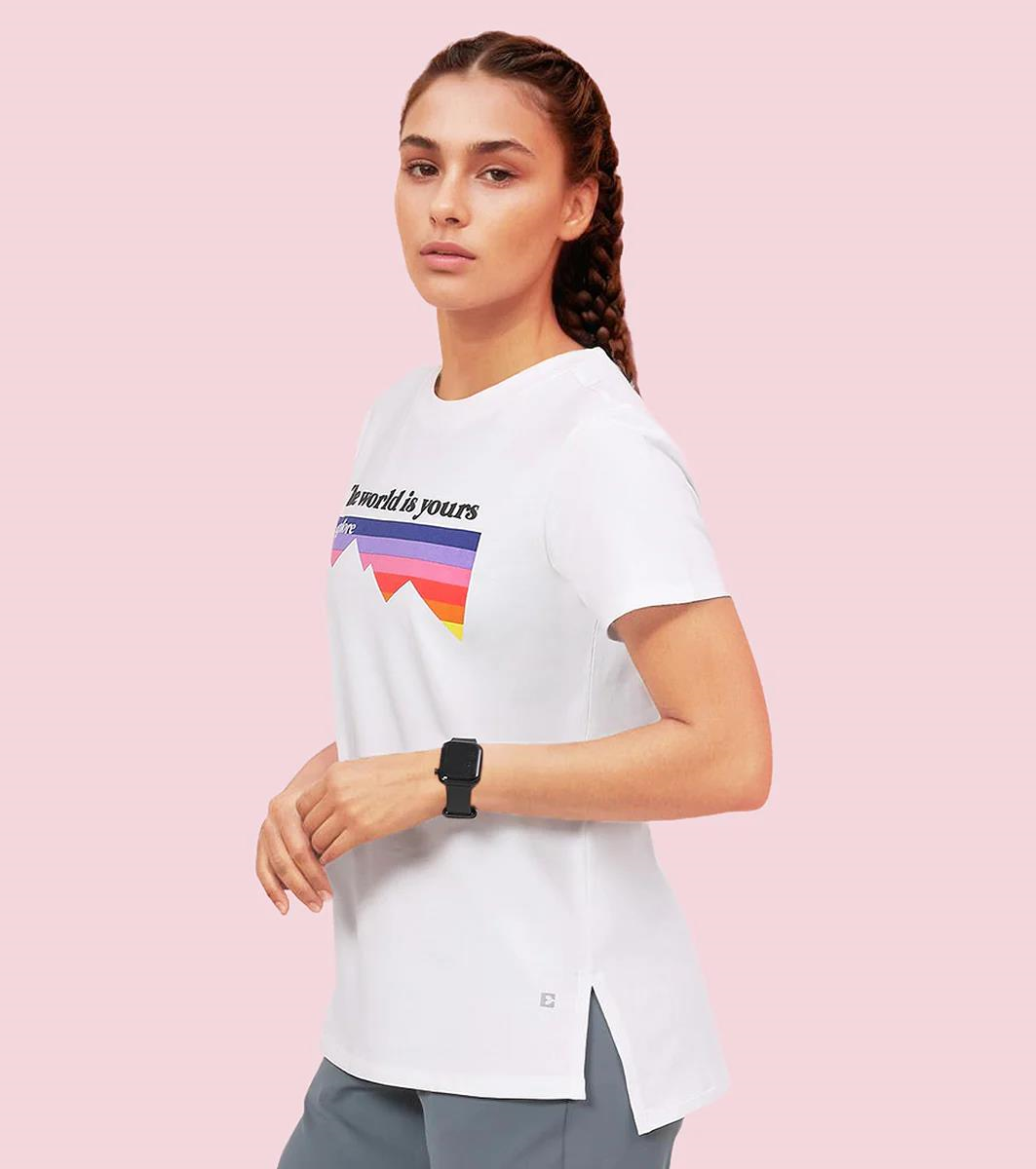 ENAMORE LADIES R-NECK SHORTS SLEEVE T-SHIRT