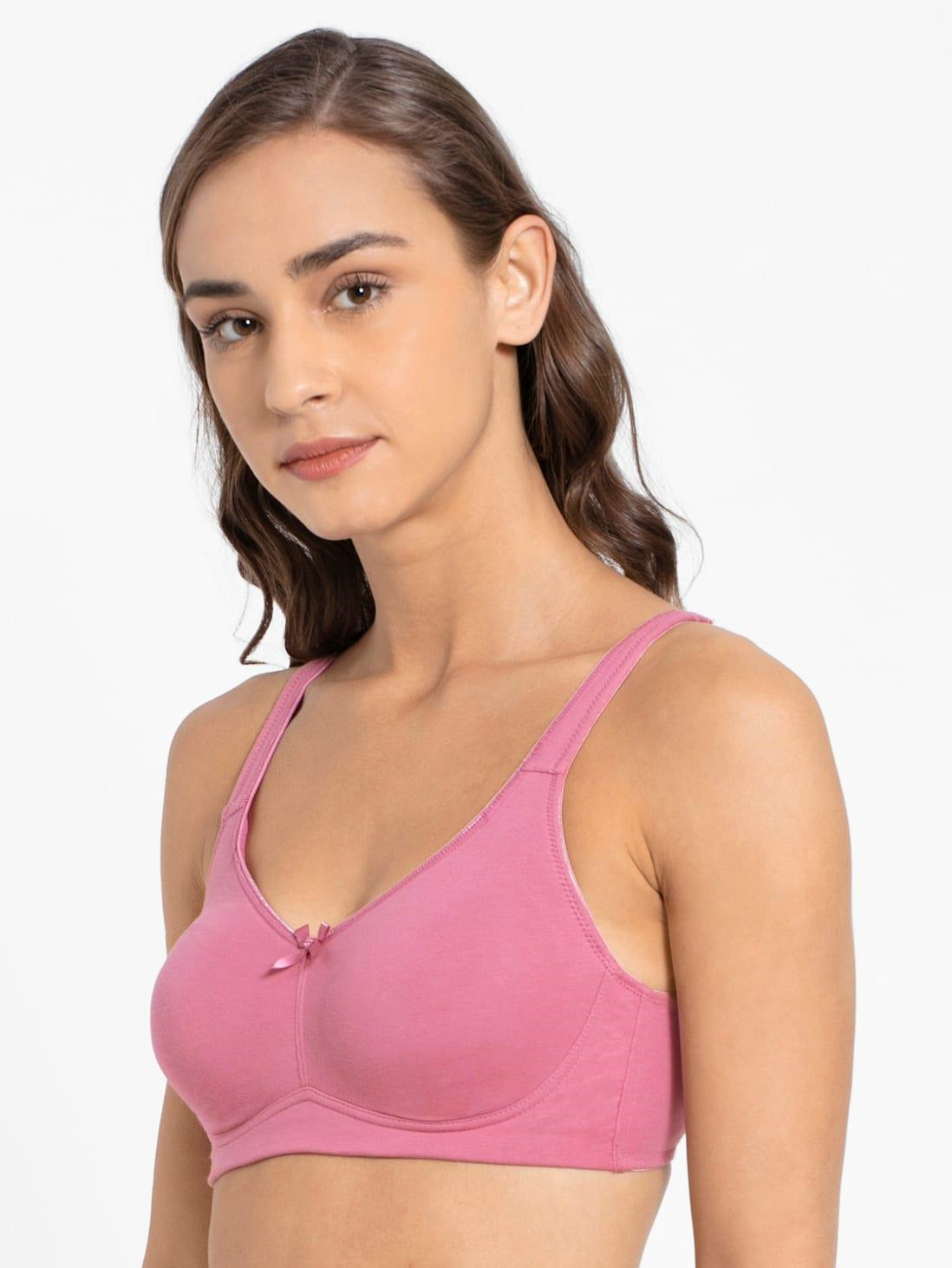 Jockey  Women's Everyday Bra | Wirefree | Non Padded | Full Coverage | Concealed Shaper Panel | Super Combed Cotton Elastane Fabric