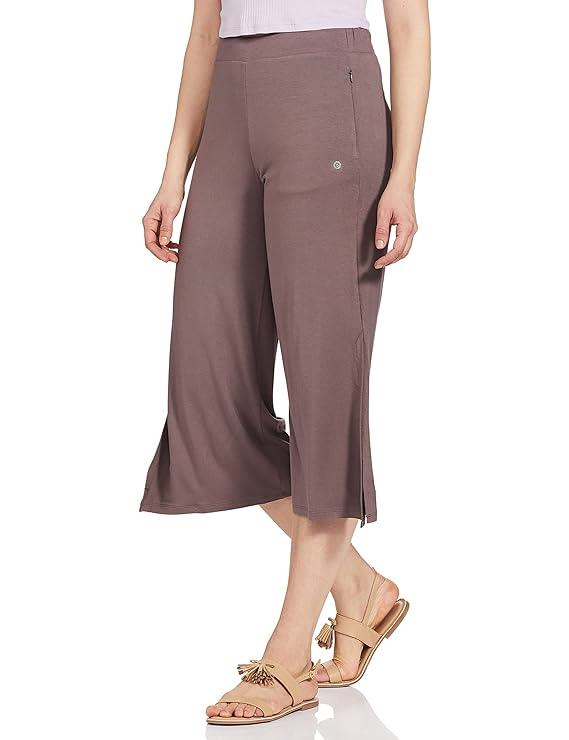 ENAMORE LADIES CAPRI VISCOSE STRETCH JERSEY ZIPPER POCKET CAPRI