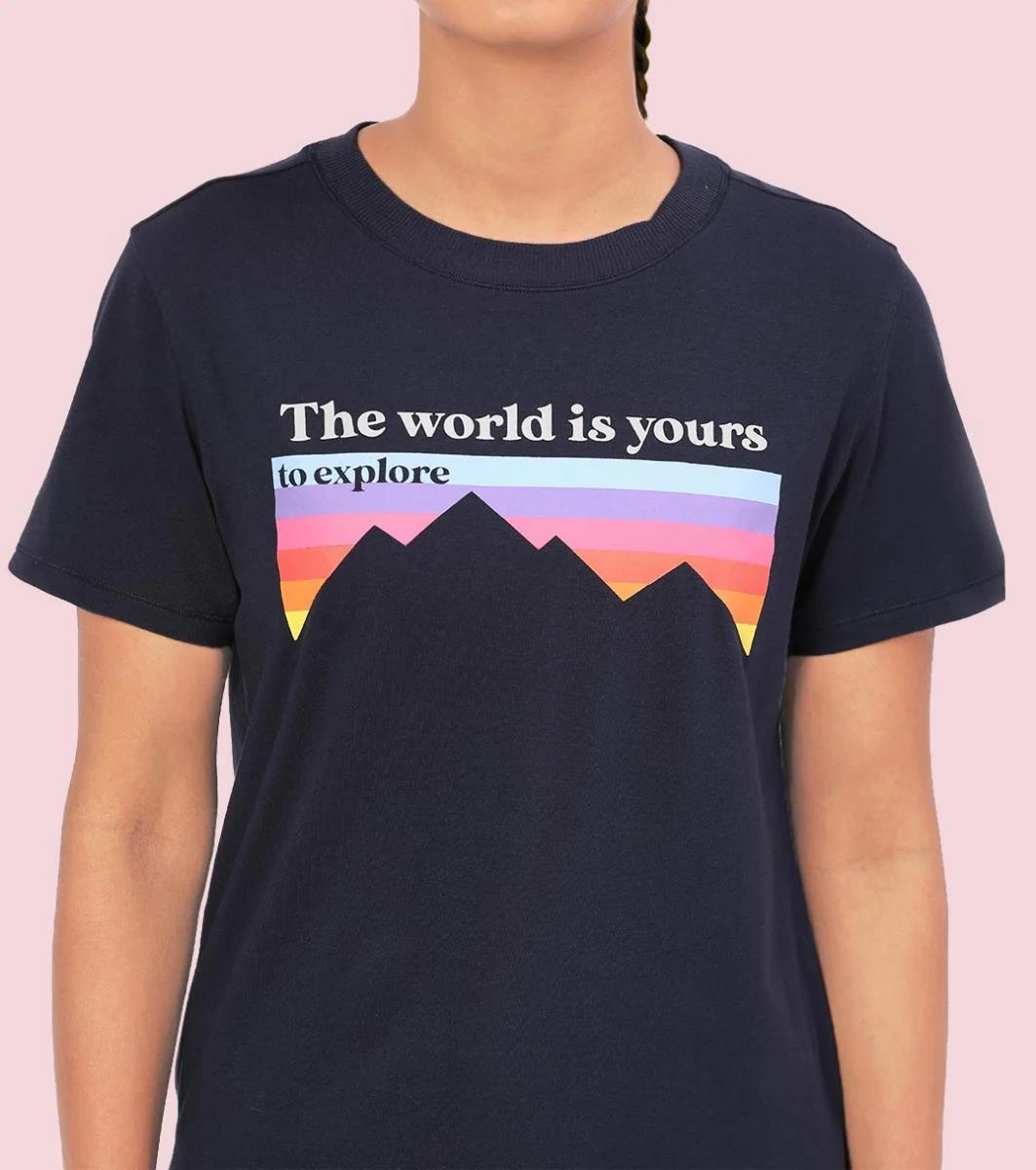 ENAMORE LADIES R-NECK SHORTS SLEEVE T-SHIRT