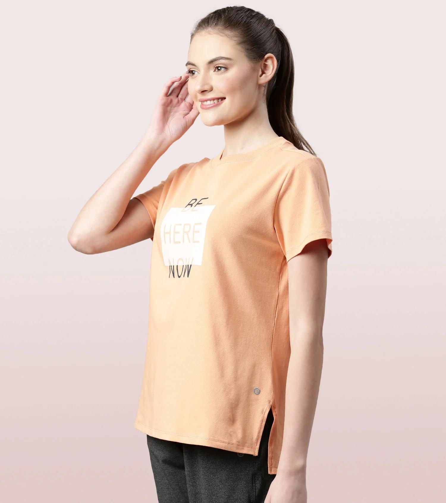 ENAMORE LADIES R-NECK SHORTS SLEEVE T-SHIRT