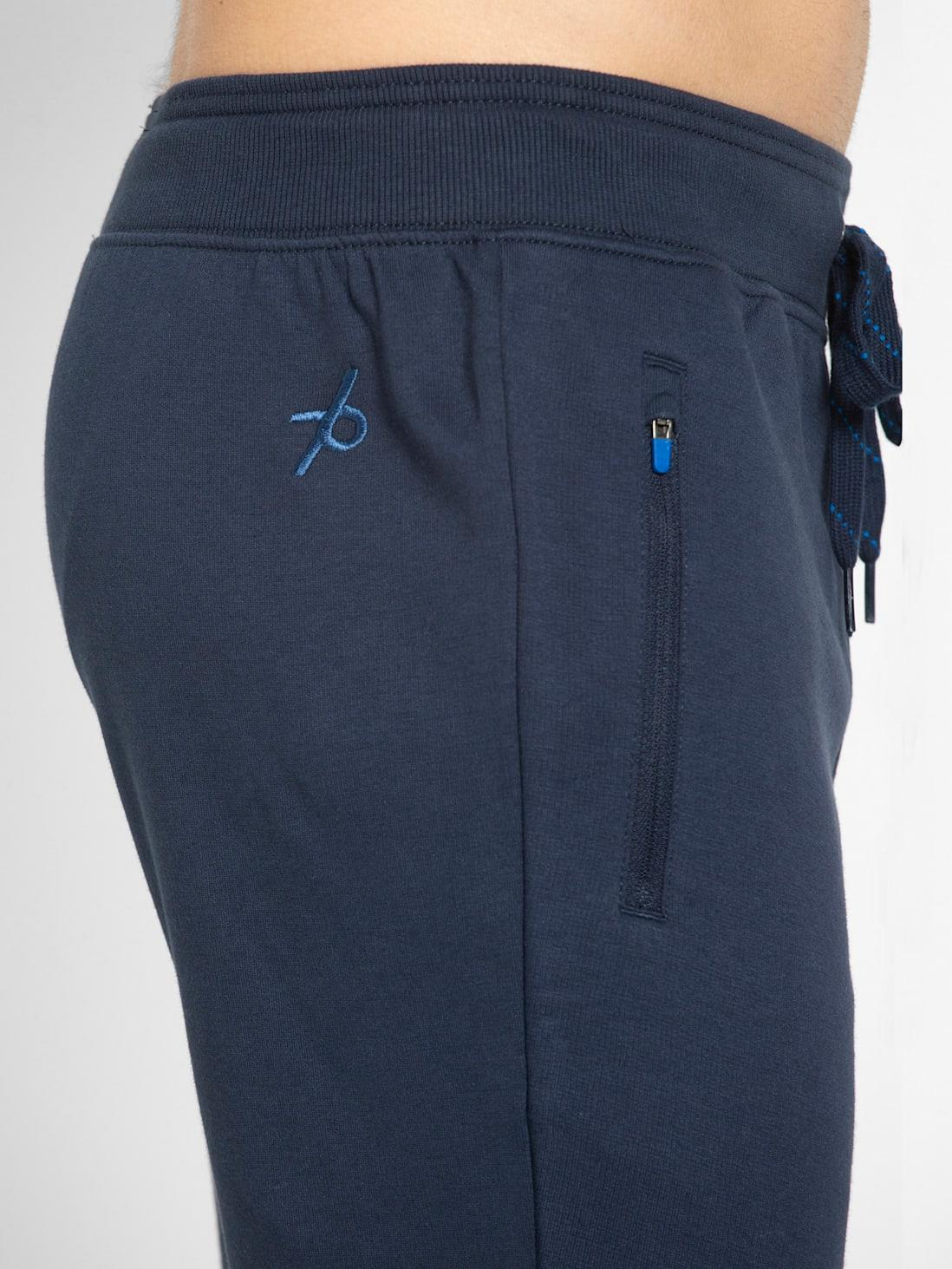 Jockey Men's Super Combed Cotton Rich Slim Fit Mid Rise Joggers with Zipper Pockets