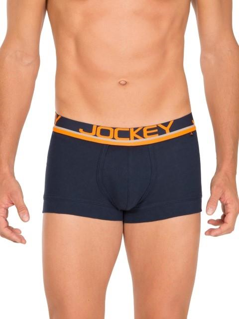 Jockey FP03 Men's Super Combed Cotton Rib Solid Trunk with Ultrasoft Waistband
