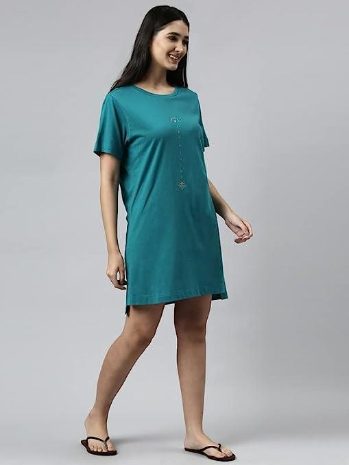 ENAMORE LADIES T-SHIRT MID-THIGH LENGTH R-NECK